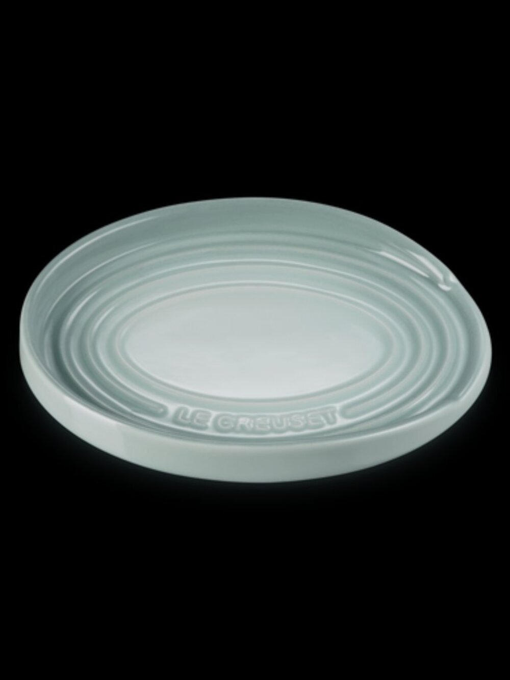 Le Creuset Stoneware Oval Spoon Rest Sea Salt NEW